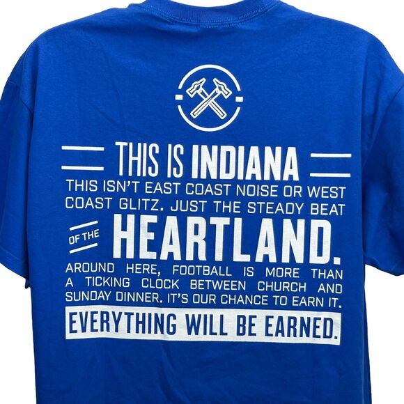 Indianapolis Colts Indiana Heartland T Shirt Mens XL X-Large NFL Football Blue - Picture 10 of 10